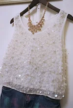 YZV020 Europe Retro Womens heavy Beaded sequined sleeveless vest/pearl vest/women beading vest/camisole/suspenders/Underwear