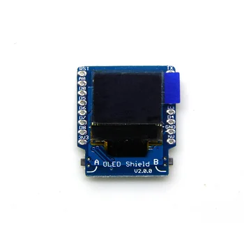 

D1 mini OLED Shield V2.0.0 0.66" inch 64X48 IIC I2C two button development board