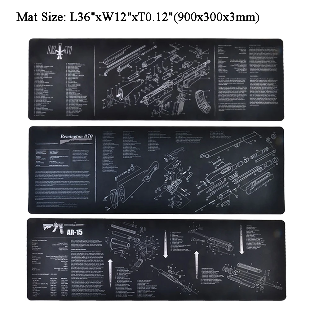 Xl Gunsmith Armorer S Cleaning Mat Work Tool Bench Parts Diagram