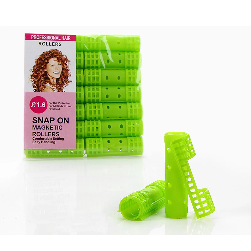 3 Packs 42pcs Snap on Hair Rollers DIY Plastic Hair Steam Curling Bars with Clip Clamp Fluffy
