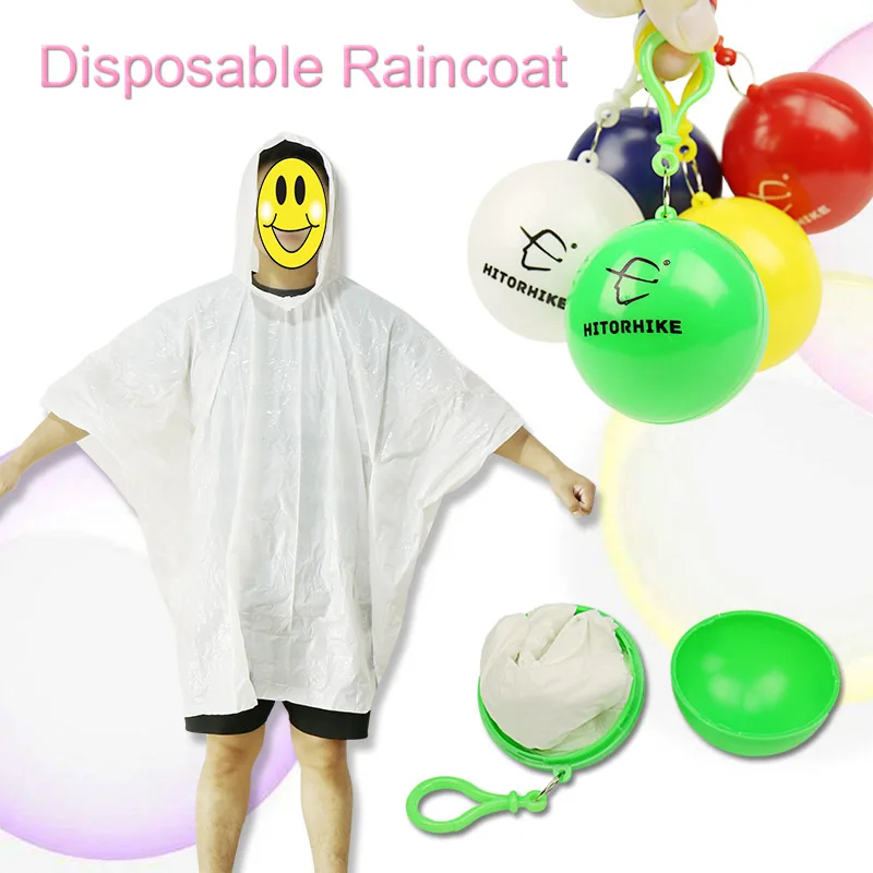 

1 Piece Disposable Raincoat Adult Emergency Waterproof Hood Poncho Outdoor Bicycle Camping Must RainCoat Women Men Travel Kits