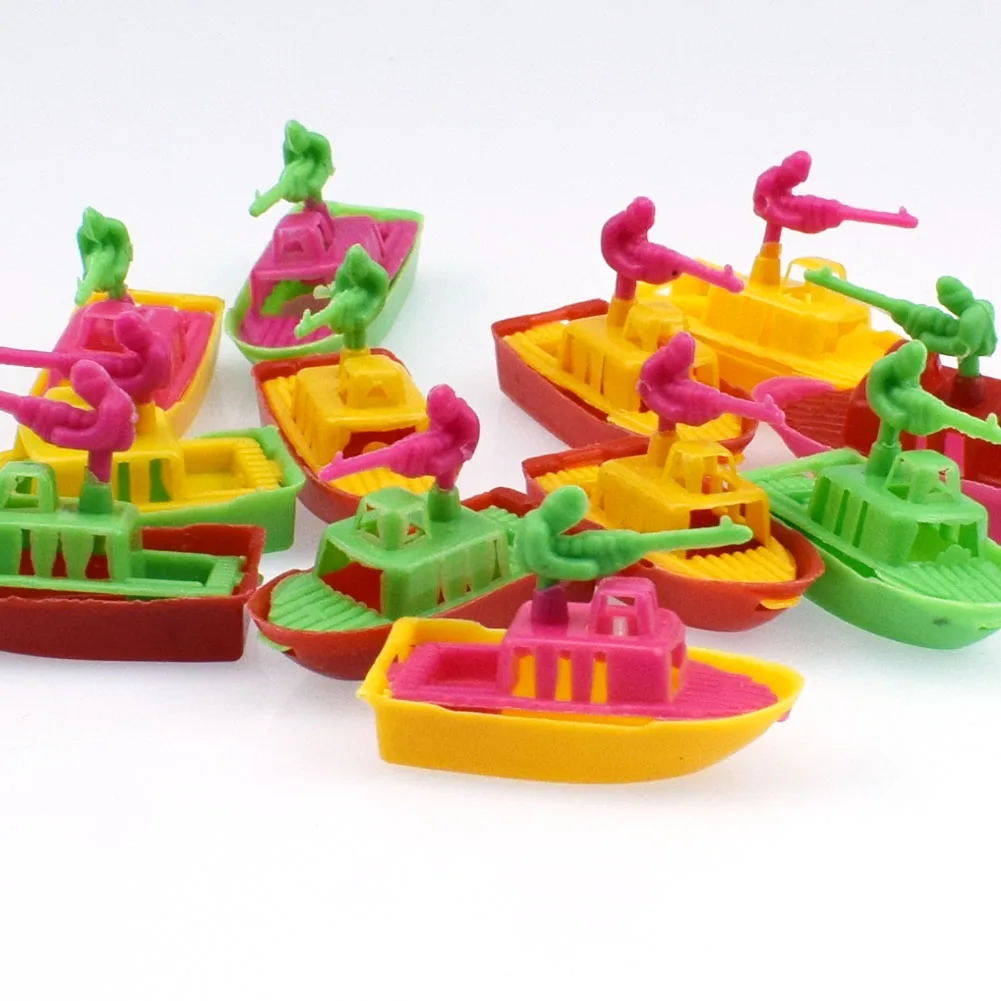 little plastic toy boats