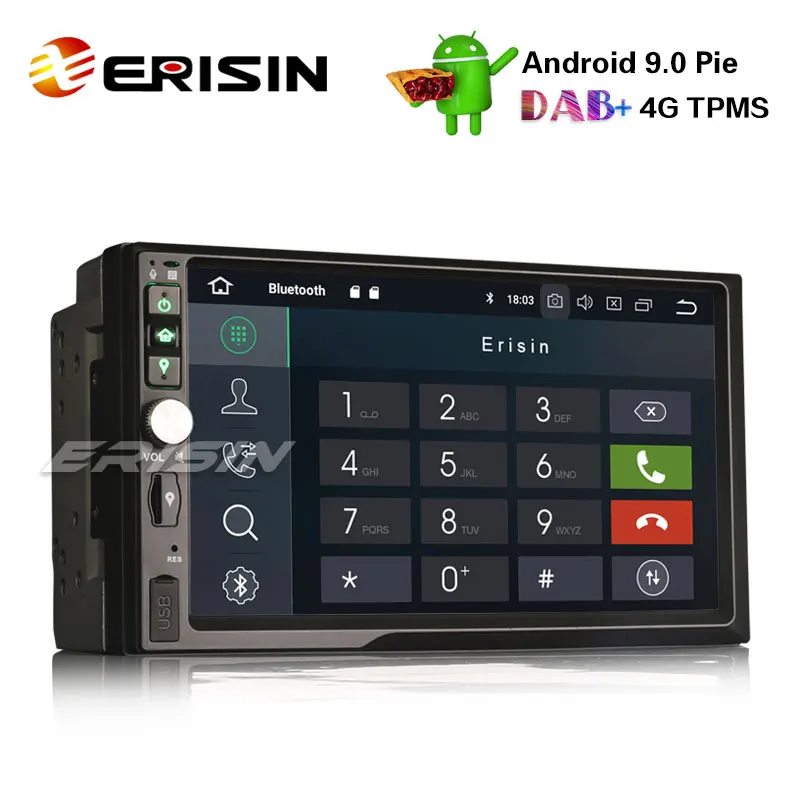 Erisin ES7941U 64 7 &quotHD ГБ Android 9 0 автомобильный стерео GPS Satnav WiFi TPMS DAB + DVR DTV IN