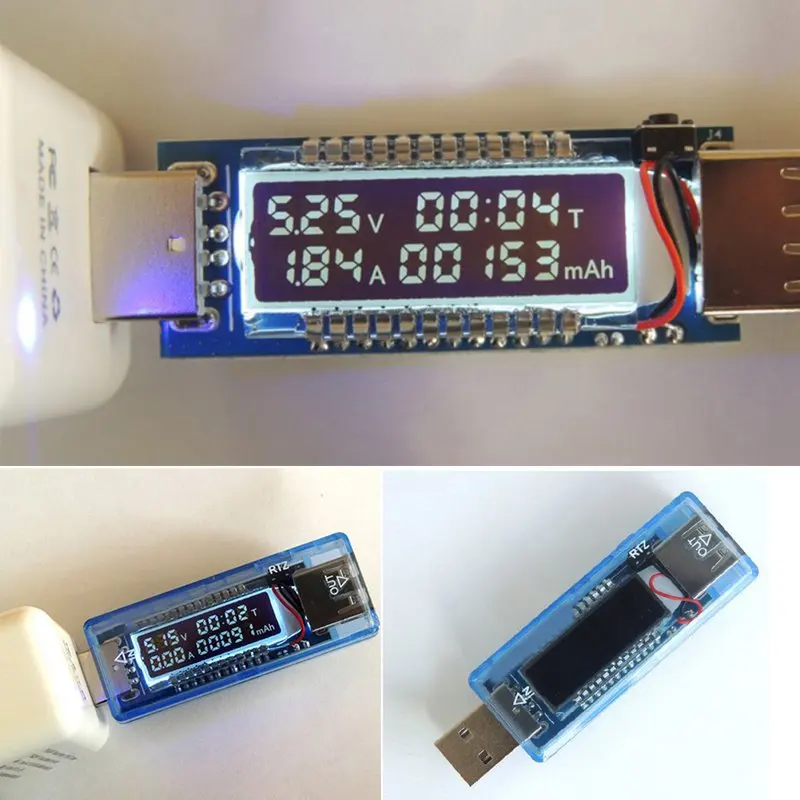 

3 in 1 Battery Tester Voltage Current Detector Mobile Power Voltage Current Meter USB Charger Voltage Meter