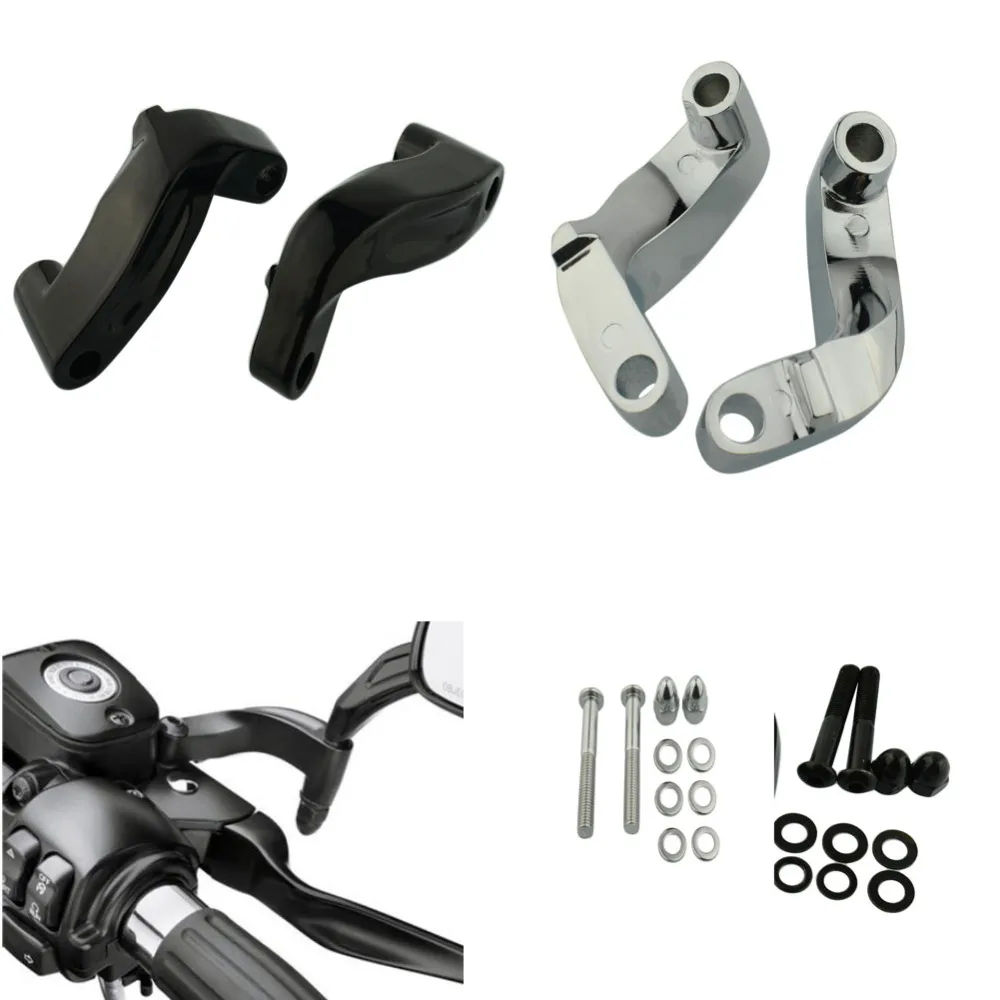 

2 Colors Motorcycle Mirror Riser Relocation Extension Adapter Adaptor Mirror Relocation Adapters For Harley Davidson 2006-2014