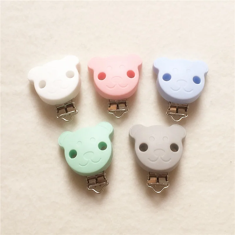 Titular de Corrente Livre Silicone Bebê Chupeta Manequim Mordedor Clipes Faça Você Mesmo Soother Enfermagem Dentição Acessórios Grau Alimentício 5 Pçs Bpa 10 manequim mordedor titular de corrente clipes diy