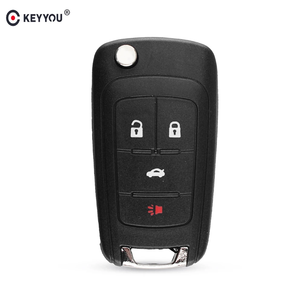 

KEYYOU 4 Buttons Flip Car Remote Key Case Shell For Opel Vauxhall Insignia Astra J Zafira Fob Key Cover Case Blank For Buick
