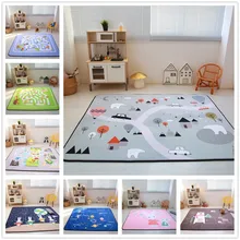 Мультяшные животные/Подиум/ковер со звездами для детской комнаты мягкий флисовый ковер для спальни диван ковер для гостиной детский коврик для ползания татами