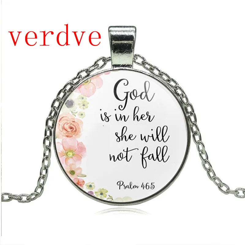 Psalm 46: 5 Библейские стихи Бог внутри нее она не будет падать питомник Подвеска со