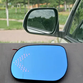 

2pcs New Power Heated w/Turn Signal Side View Mirror Blue Glasses For Toyota Highlander 2009-2013