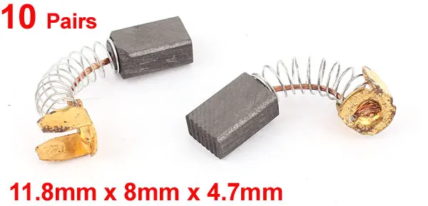 10Pair 11.8mm x 8mm x 4.7mm Power Tool Motor Carbon Brushes for Makita CB51