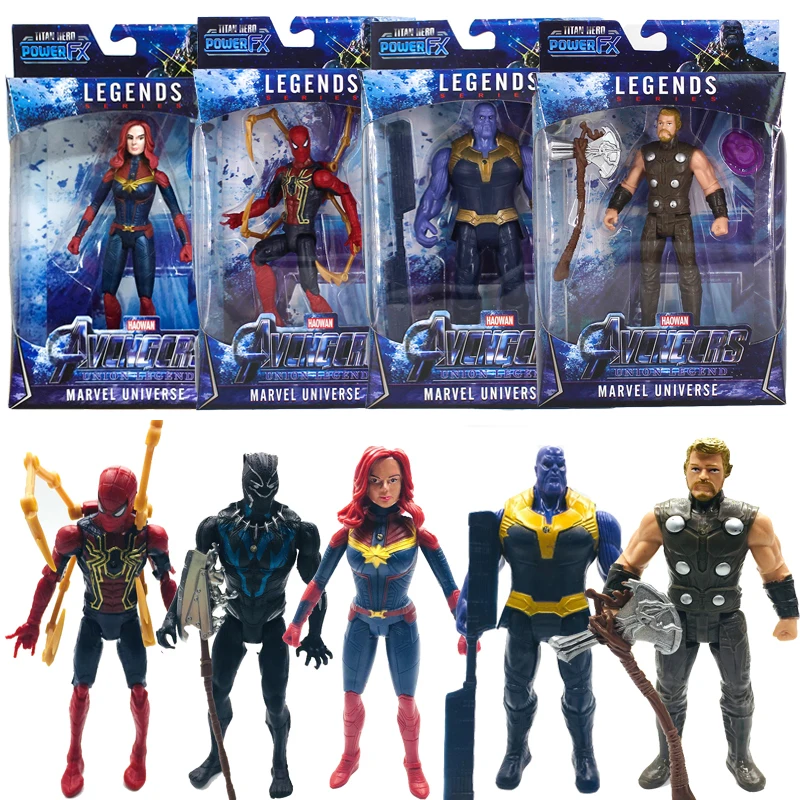 

Movie Avengers 4 Figure Endgame Superhero Series Captain Spiderman Ironman Thor Thanos PVC Action Doll Toy Kids Children Gifts