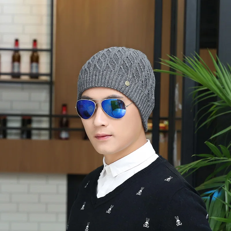 

2016 Brand Beanies Knit Winter Hats For Men Beanie Men's Winter Hat Caps Skullies Bonnet Outdoor Ski Sports Warm Baggy Cap