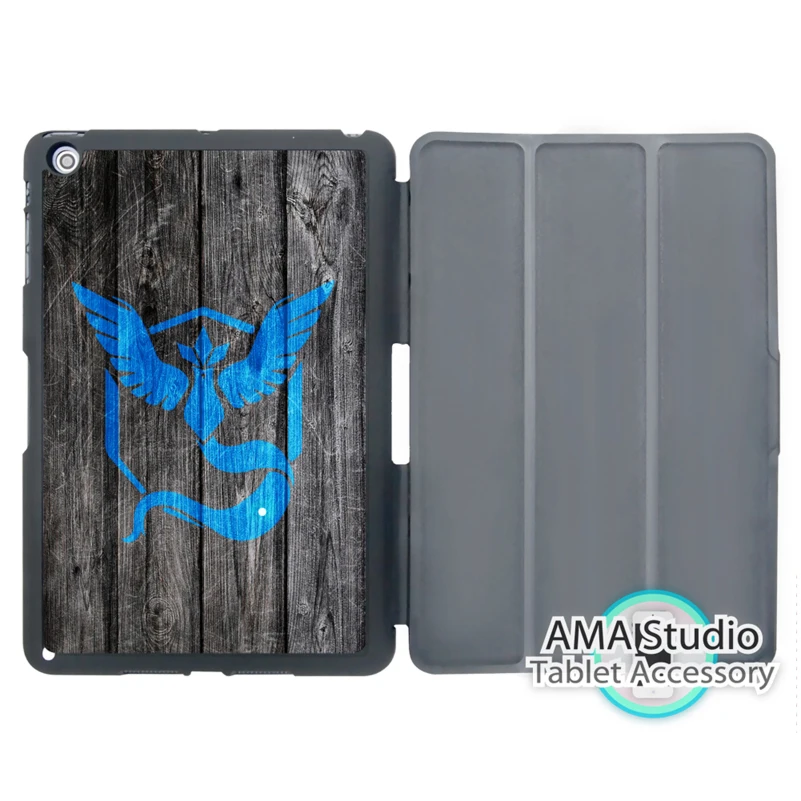 

Valor Mystic On Wood Pattern Print Pokennon Smart Cover Case For Apple iPad Mini 1 2 3 4 Air Pro 9.7
