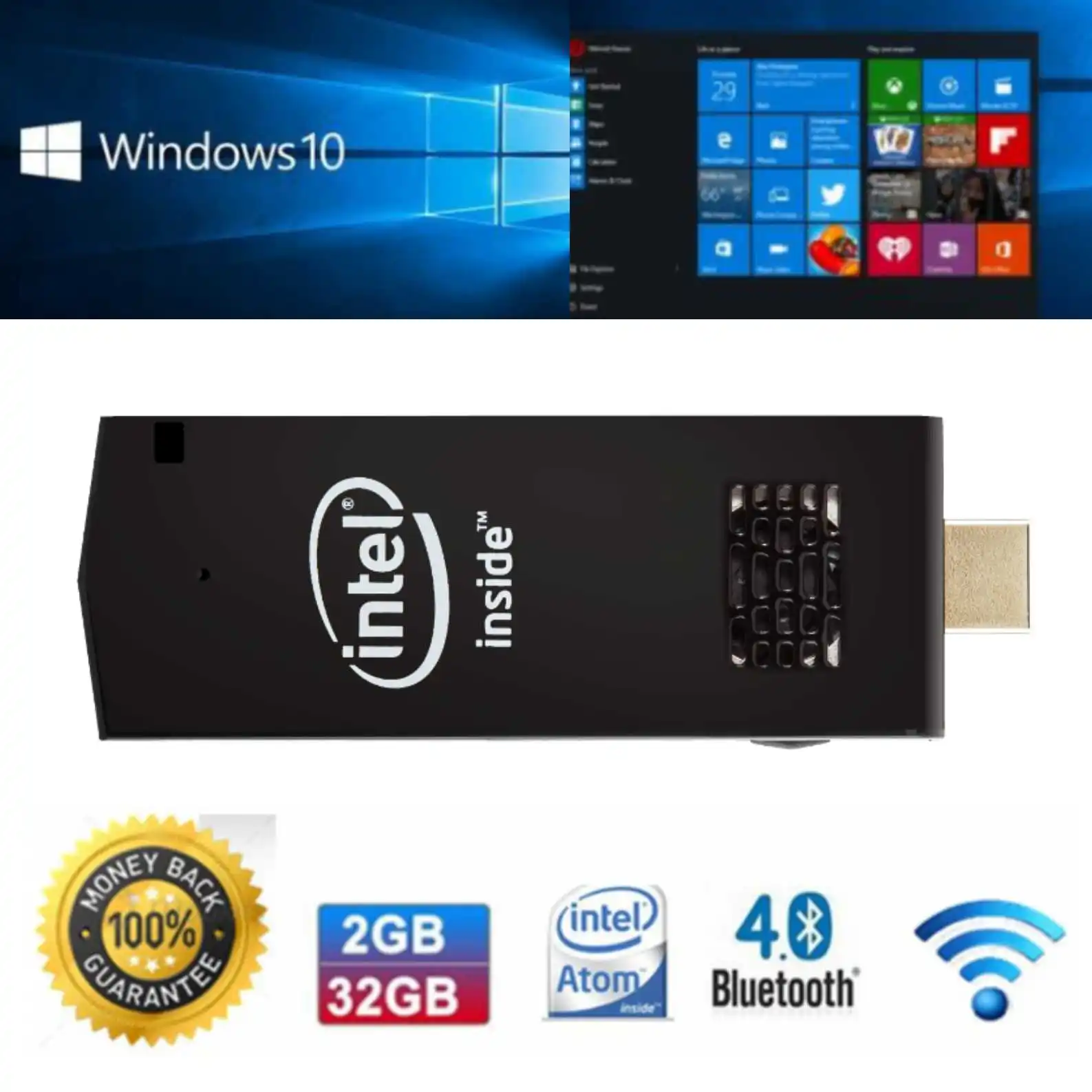 

W5 Pro Mini PC Windows 10 OS Mini Computer PC Intel Z8350 2GB/32GB Computer Stick HDMI WiFi Bluetooth Pocket Portable PC MINI