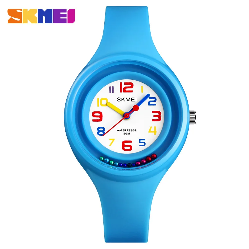 Модные SKMEI новые детские часы красочные кварцевые наручные часы 50 м Водонепроницаемый Будильник для мальчиков и девочек детские часы Reloj Mujer