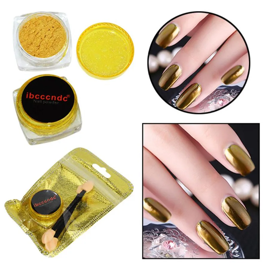 Buy New Gold Mirror Effect Nail Glitter ibcccndc 1Box