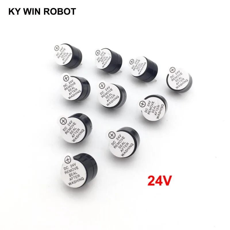 10pcs sfm 27 95db alarm high decibel 3 24v 12v electronic buzzer beep alarm intermittent continuous beep for arduino 10pcs 24v Active Buzzer Magnetic Long Continous Beep Tone Alarm Ringer 12mm MINI Active Piezo Buzzers Fit For Arduino Diy