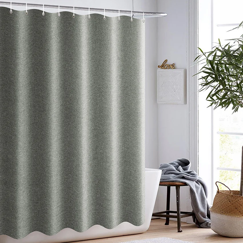 Waterproof Cloth Ba Details about   Bermino Ombre Textured Fabric Shower Curtains for Bathroom 