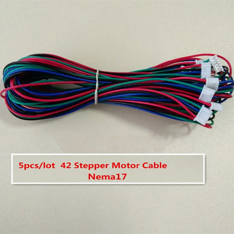 

5pcs/lot 1M 4pin female-female nema17 Cable 42 stepper motor cable XH2.54 connector RepRap Dupont wire kablo 3d Printing Parts