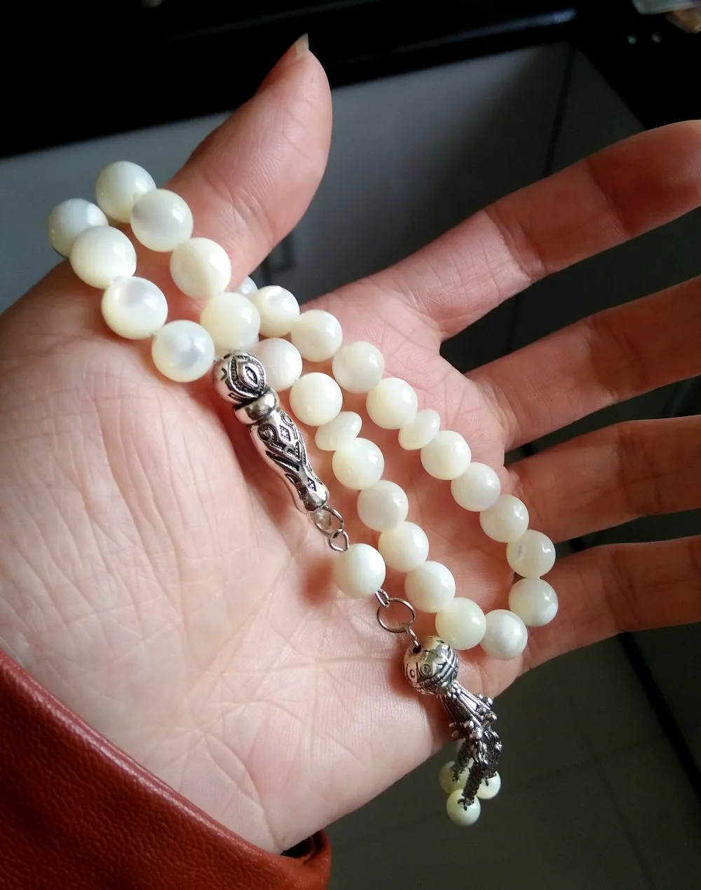 Исламская 33 натуральный Seashell мусульманские четки 1 шт./лот tasbih Misbaha Tasbeeh Sibha masbaha tespih