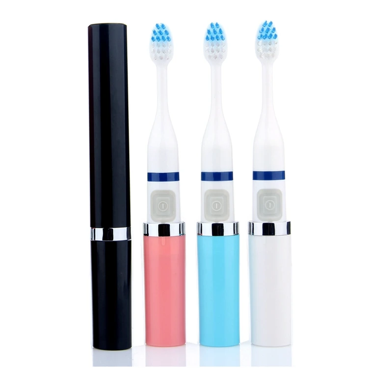 

Portable Electric Toothbrush Teeth Whitening Oral Healthy Toothbrush Battery with 2 Brush Heads Oral Hygiene Health Products