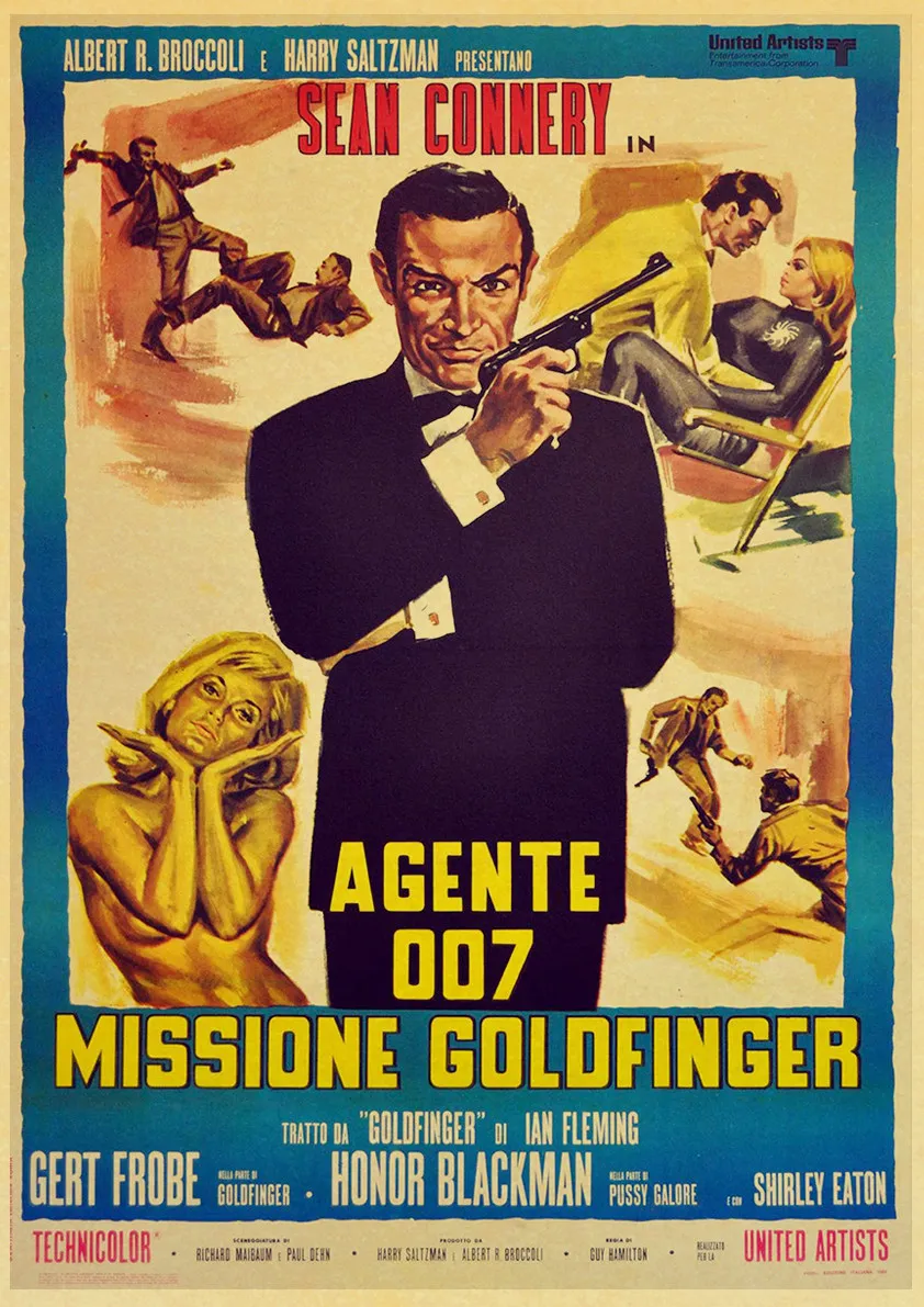 007 Джеймс Бонд серия постер из России с любовью Vinatge плакаты домашний декор для бара настенный Декор печать на крафт-бумаге