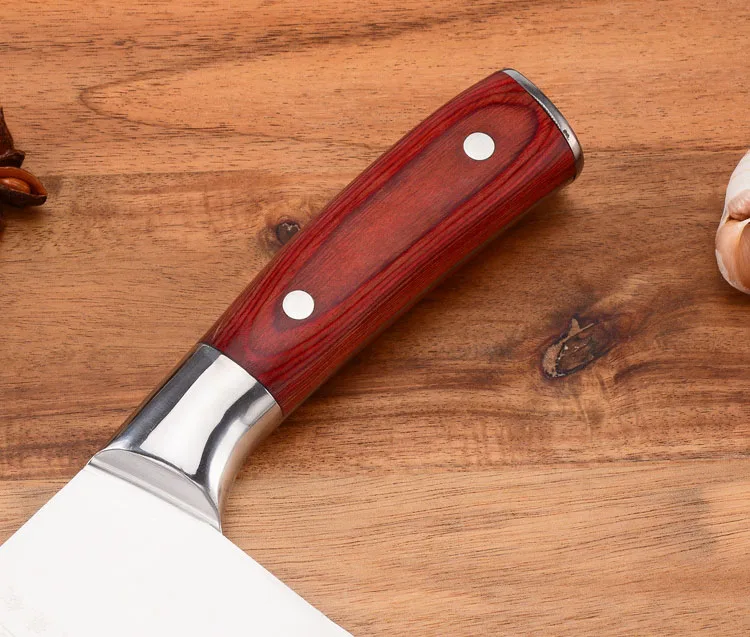 Ручной Кованый нож шеф-повара, плакированный стальной кованый китайский Кливер, Профессиональные Кухонные ножи, инструмент для нарезки мяса и овощей