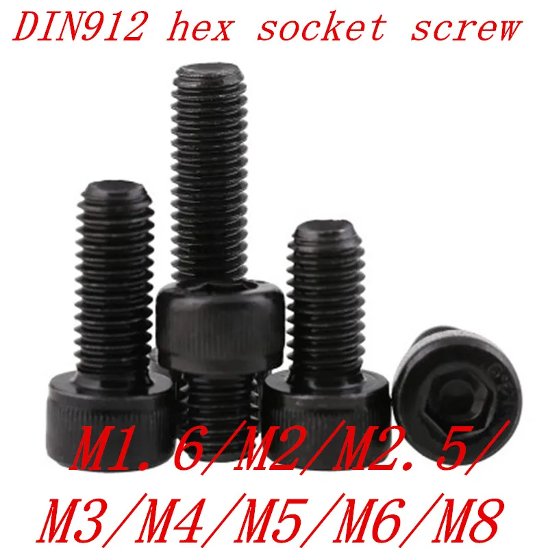 50 Pieces M2 x 35mm 12.9 Grade Alloy Steel Allen Bolt Hex Socket Cap Screw