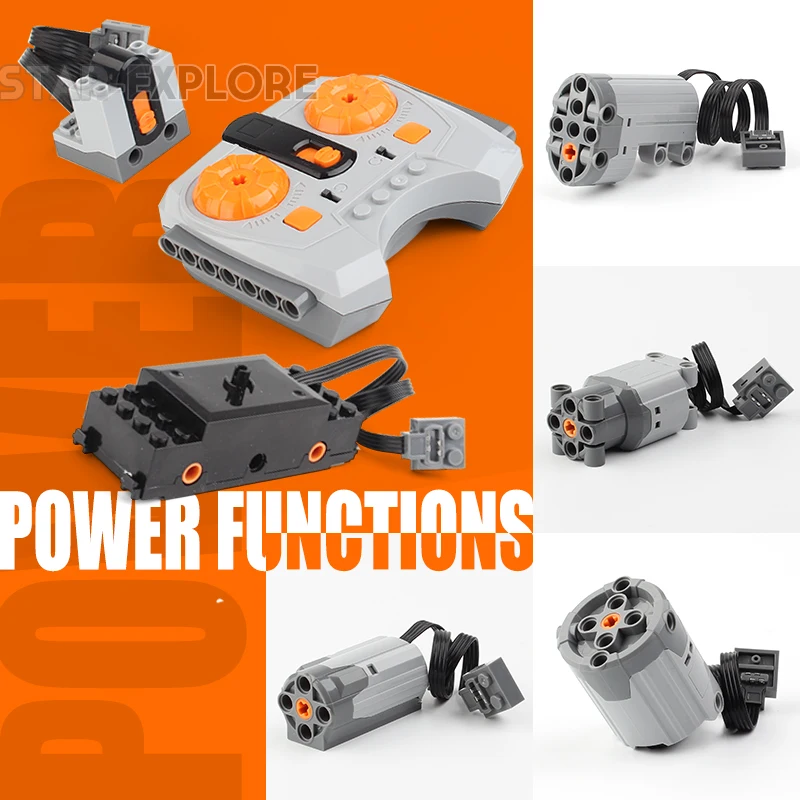 Lepinblocks Technic силовые функции мотор-поезд набор моторов IR RX TX RC сервопривод