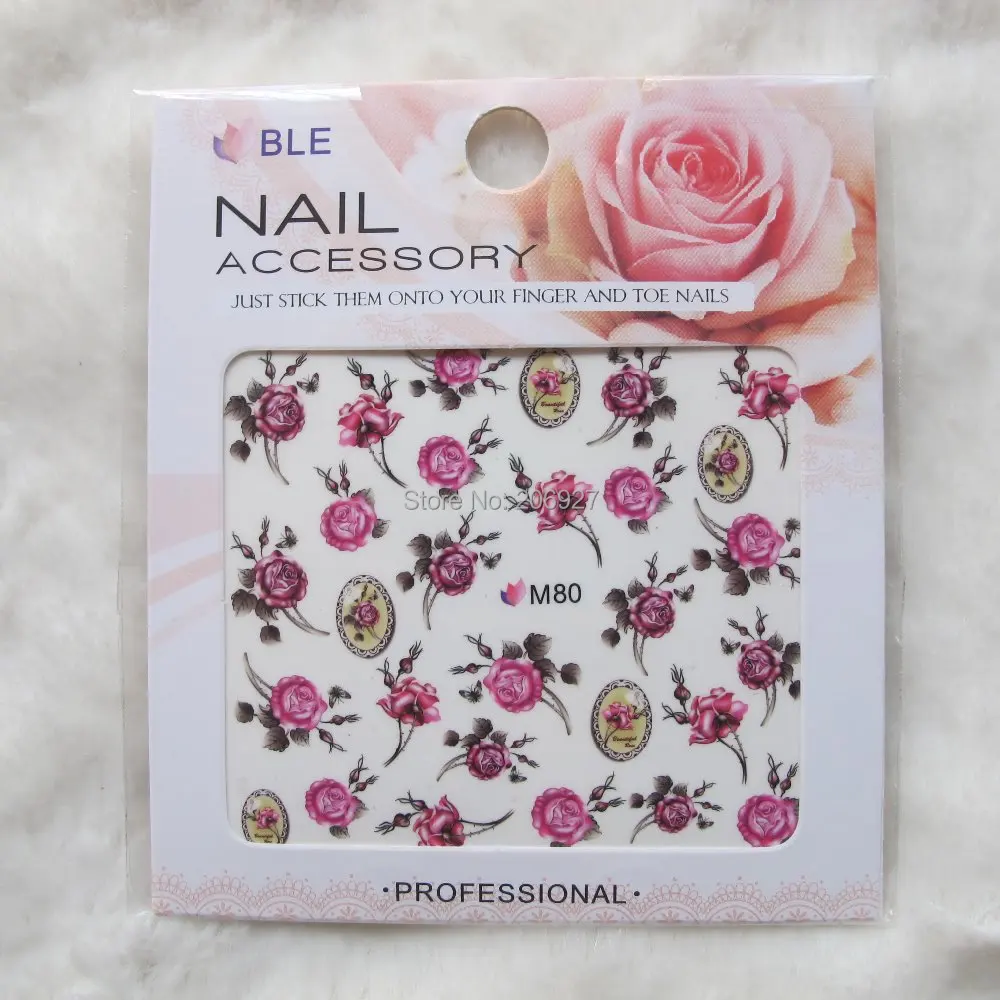 2PCS M80 Cartoon Nail Art Water Decal Nail Water Transfer Stickernail