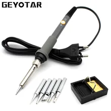 EU Plug 220V 60W Adjustable Temperature Electrical Soldering Iron Hand Welding Torch Solder Gun With Work Light +5pcs Solder Tip цена EU Plug 220V 60W Adjustable Temperature Electrical Soldering Iron Hand Welding Torch Solder Gun With Work Light +5pcs Solder Tip цены онлайн