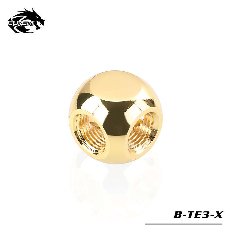 BYKSKI G1/4 ''X3 черные серебристые золотистые 3 полосные кубические адаптеры