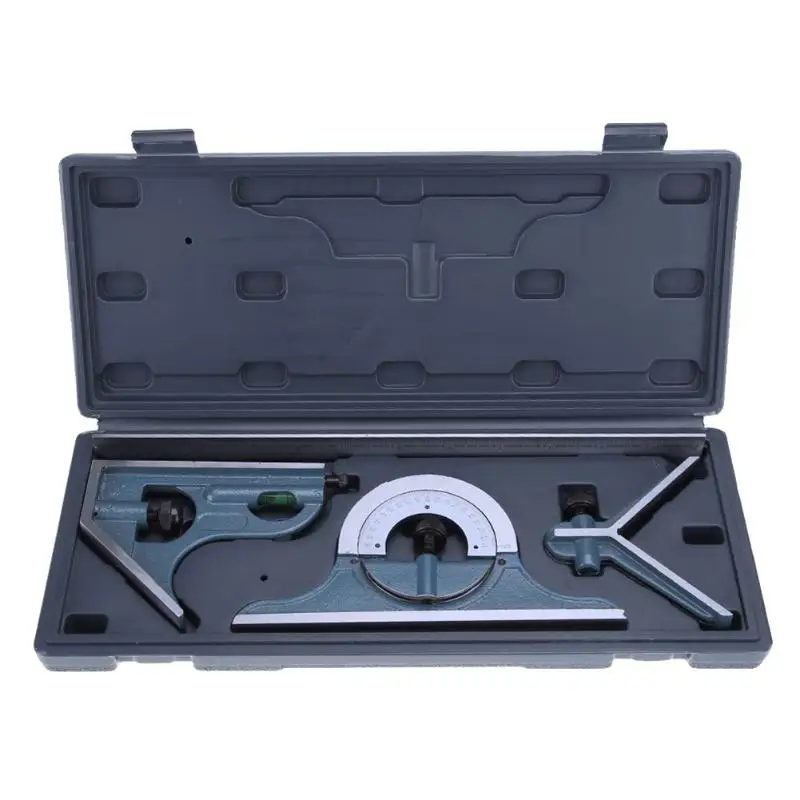 Stainless Steel Woodworking Square Protractor Universal Angle Ruler