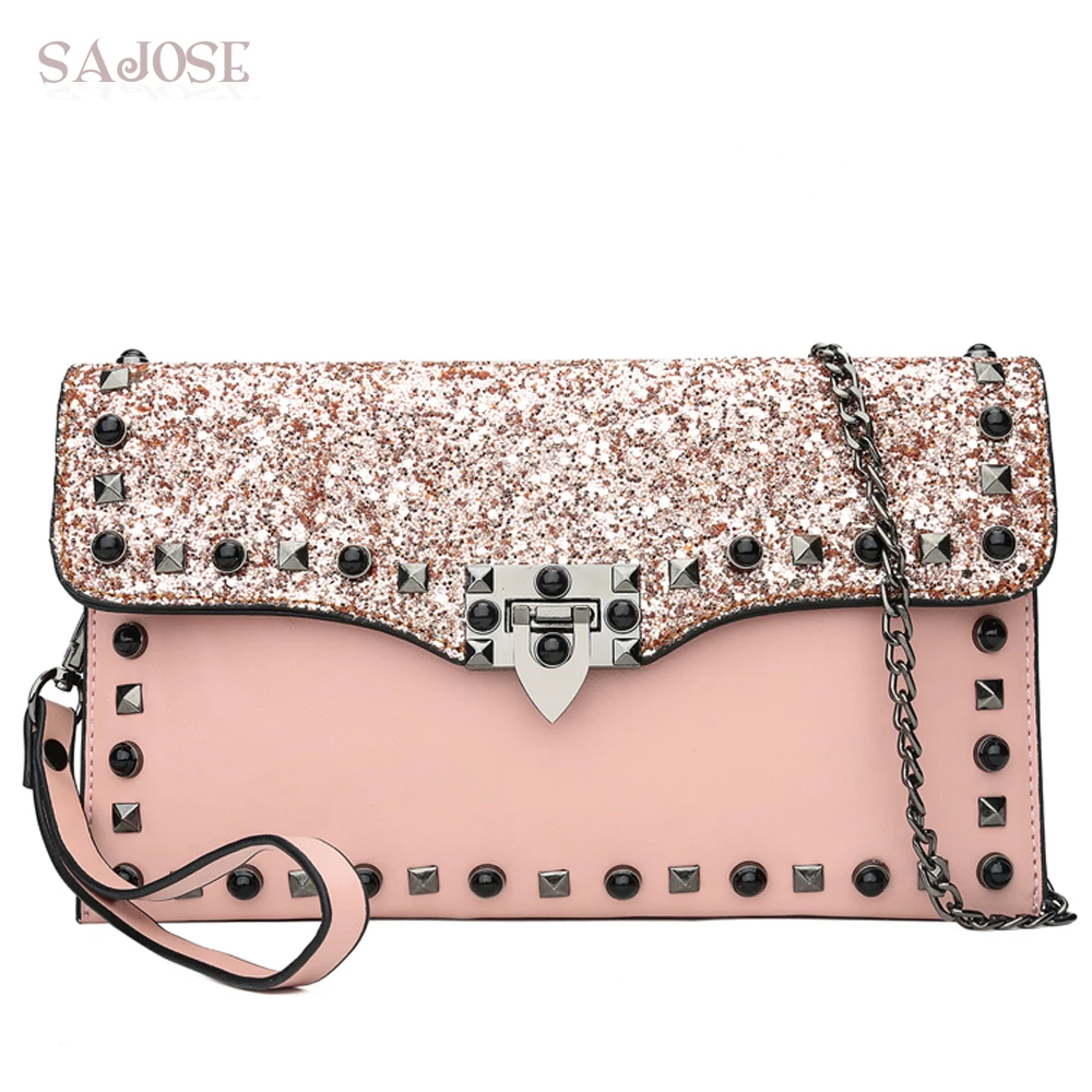 Crossbody Bag For Women Bags Leather Brand Luxury Lady Fashion Rivet