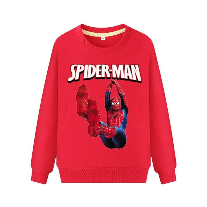 Drop Shipping Factory Cartoon Spiderman Sweatshirts For Kids Long Sleeve Hoodies Boy Girls Pullover Pink Cute Hoodie 2019 WK134 (4)