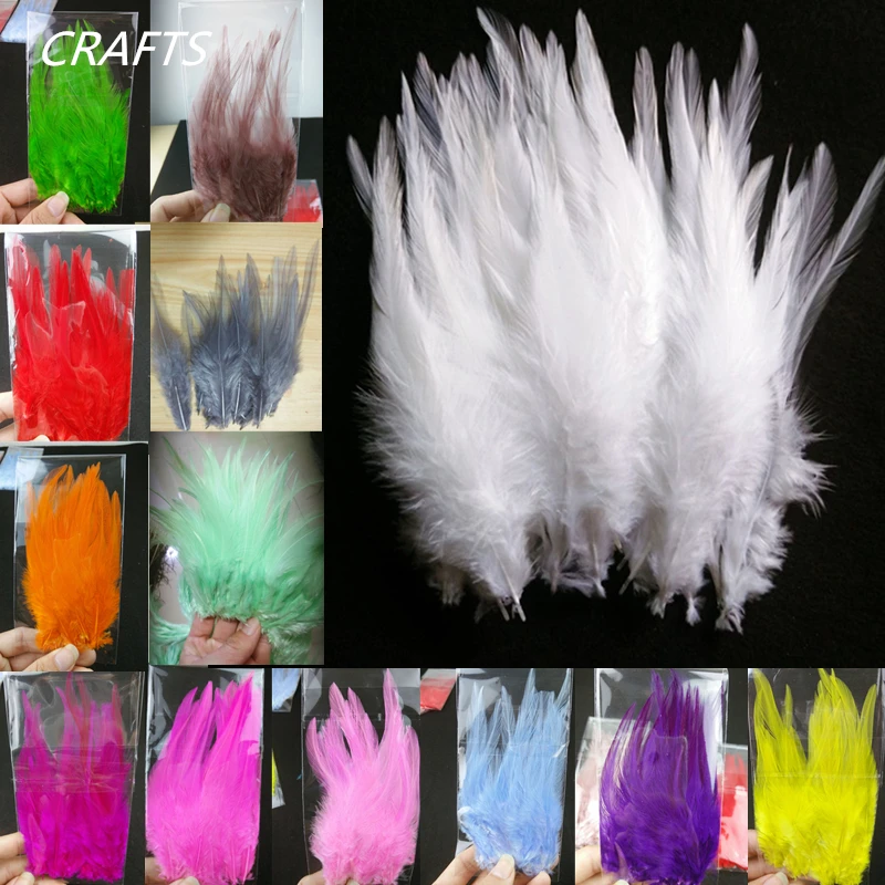 

17 colors! High quality white and stained 20 pc rooster feathers, 4-6 "/ 10-15cmDIY Clothing, handicrafts, jewelry and other acc