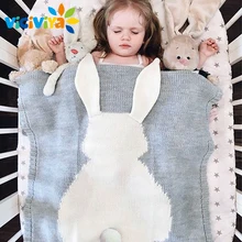 Baby Blanket Cute Rabbit Blanket Soft Warm Wool Swaddle Cute Absorbent Kids Bath Towel/