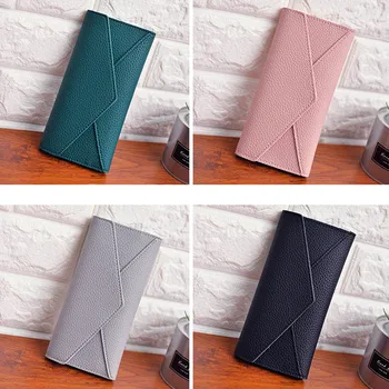 

2019Women Daily Use Clutches Handbag Quality Clutch Purse Simple Black PU Leather Fashion Card Holder Wallet e0123