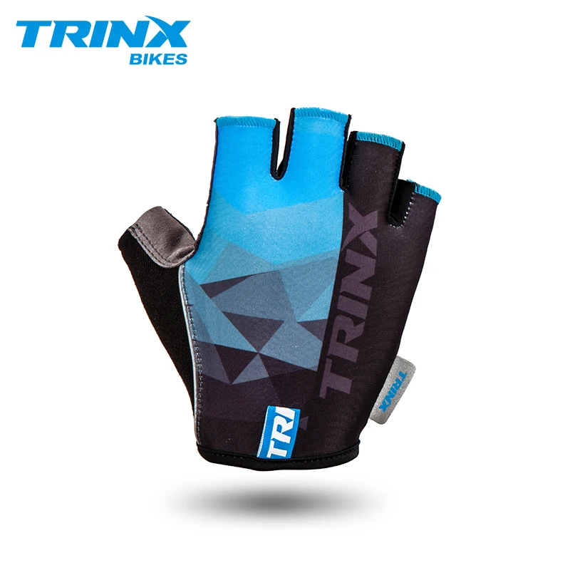 Перчатки TRINX для езды на велосипеде с полупальцами противоскользящие перчатки с защитой от пота MTB шоссейные велосипедные перчатки спортивные перчатки дышащие противоударные мужские и женские перчатки