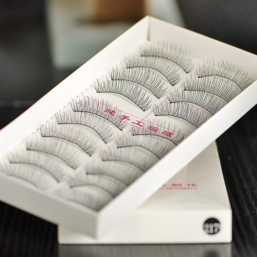 10PairLot Handmade Thick Long False Eyelashes Mink Eyelash Natural Lashes Voluminous Makeup maquiagem With Retail Pack (2)