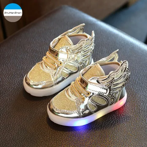 От 1 до 5 лет, светящиеся Детские кроссовки, короткие ботинки для маленьких мальчиков и девочек, светодиодный светильник, повседневная обувь, Высококачественная модная обувь - Цвет: 1