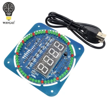 

WAVGAT DS1302 Rotating Digital LED Display Module Alarm Electronic Digital Clock LED Temperature Display 5V
