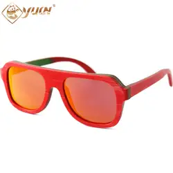 Горячая Распродажа большие солнцезащитные очки для мужчин и женщин скейтборд деревянные очки поляризованные Модные солнцезащитные очки