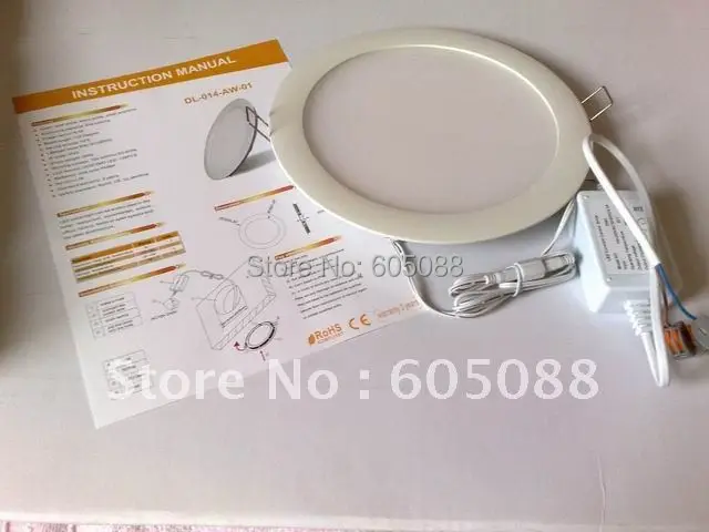 

100% Guarantee 2014 High Quality ultra bright 8" 14w round led flat panels light 1042lm color white ac100-240v CE&ROHS 28pcs/lot