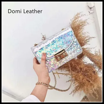 

(DM6039) Diamond hologram faux leather for lady handbags