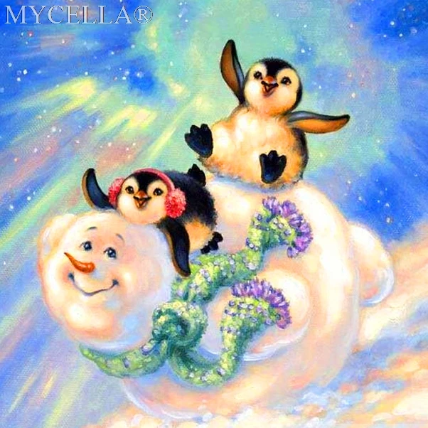 5D Diy Diamond Painting Penguin Diamond Embroidery Cross Stitch Full