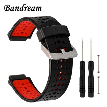 

Double Color Silicone Rubber Watchband +Tool for Garmin Forerunner 235 220 230 620 630 735XT Watch Band Wrist Strap Bracelet