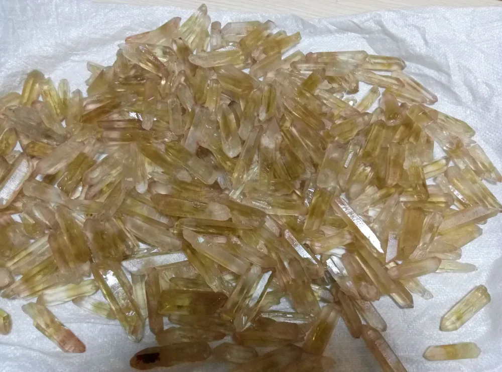 1 4lb Natural Citrine Lemurian Seed Quartz Crystal Point China