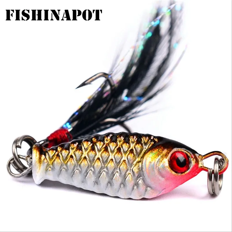 FISHINAPOT 1 шт. 6 4 г/2 5 см свинцовые рыболовные мини приманки джиг воблеры VIB жесткая